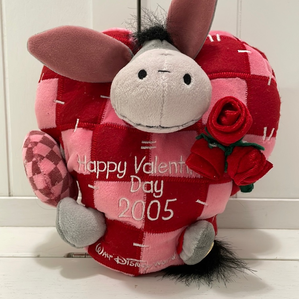 2005 Disney Valentine's Day Eeyore Beanbag Plush